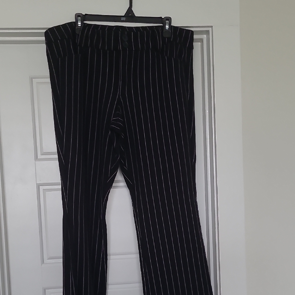Black Pinstripe Pants